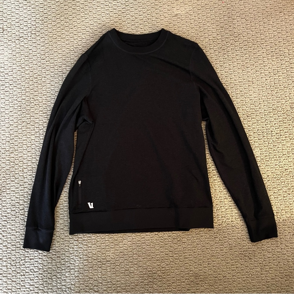 Men’s Vuori Black Ponto Performance Crew Sweatshirt